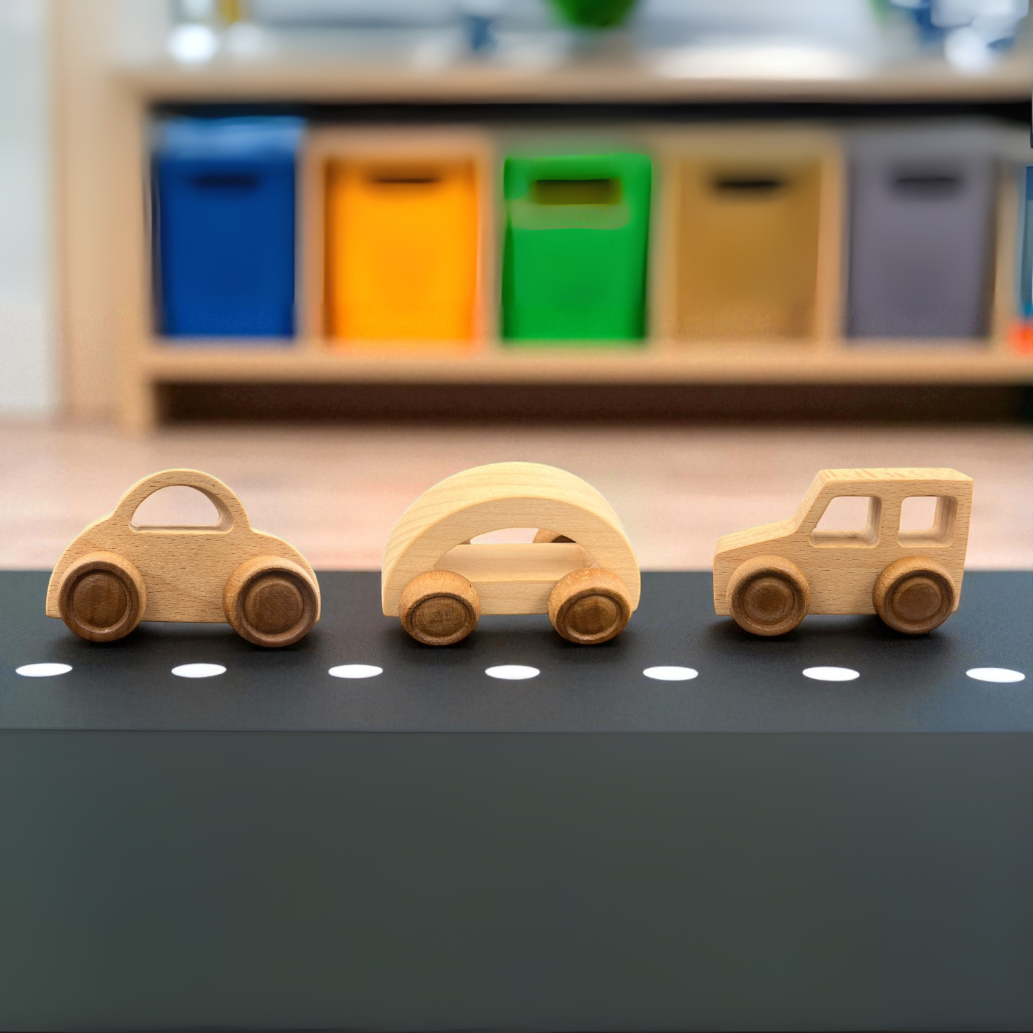 Kidocoo Wooden Toy Car Set
