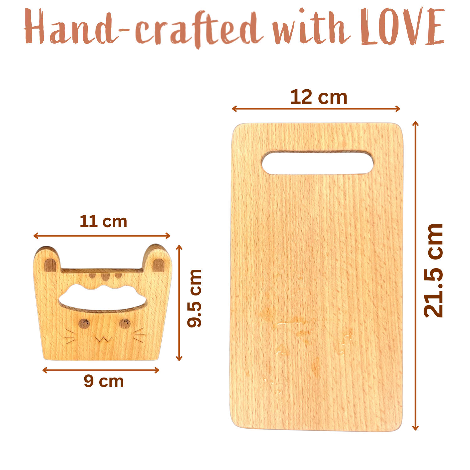 Kidocoo Wooden Chopping Board with Wooden Knife
