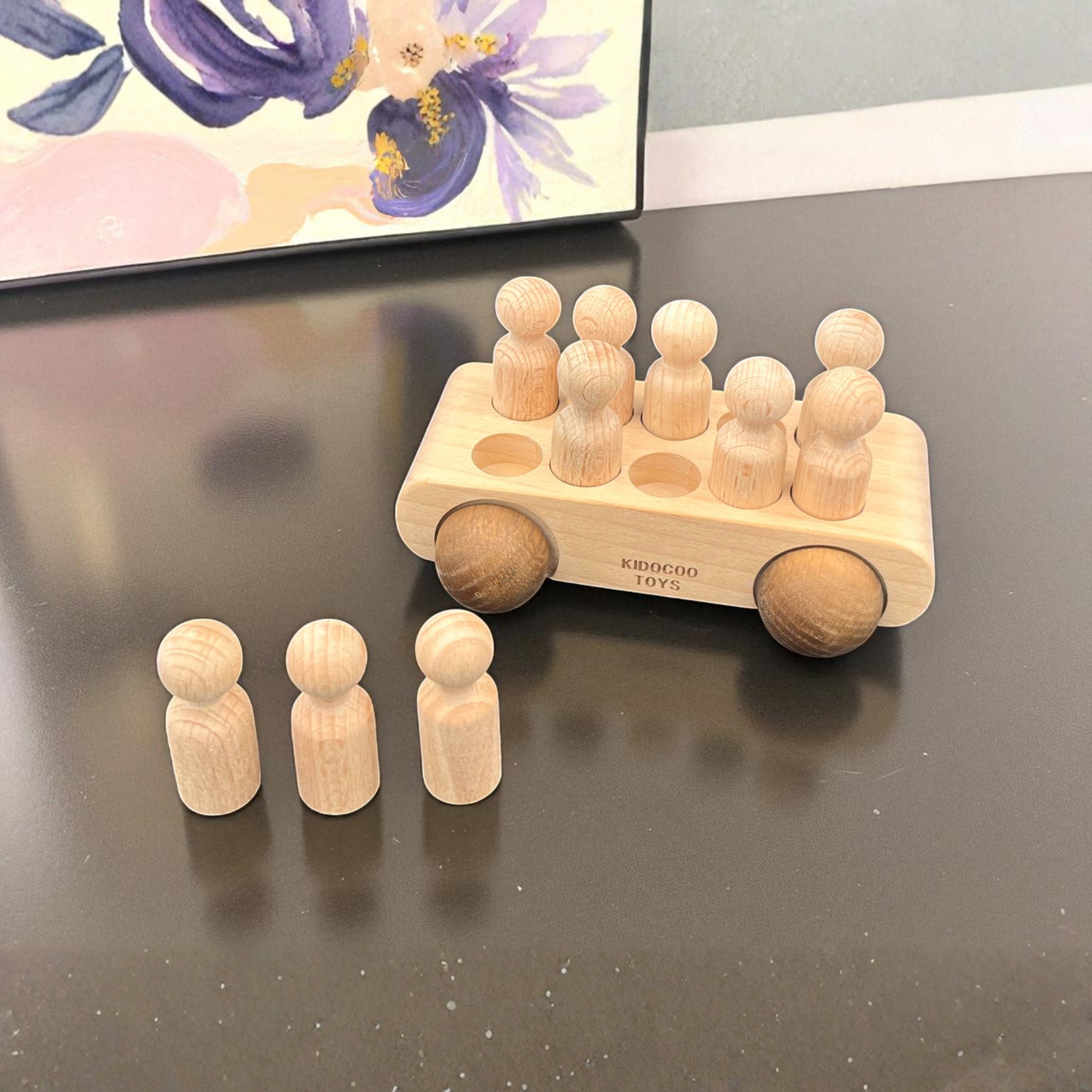 Wooden Car With Pegs