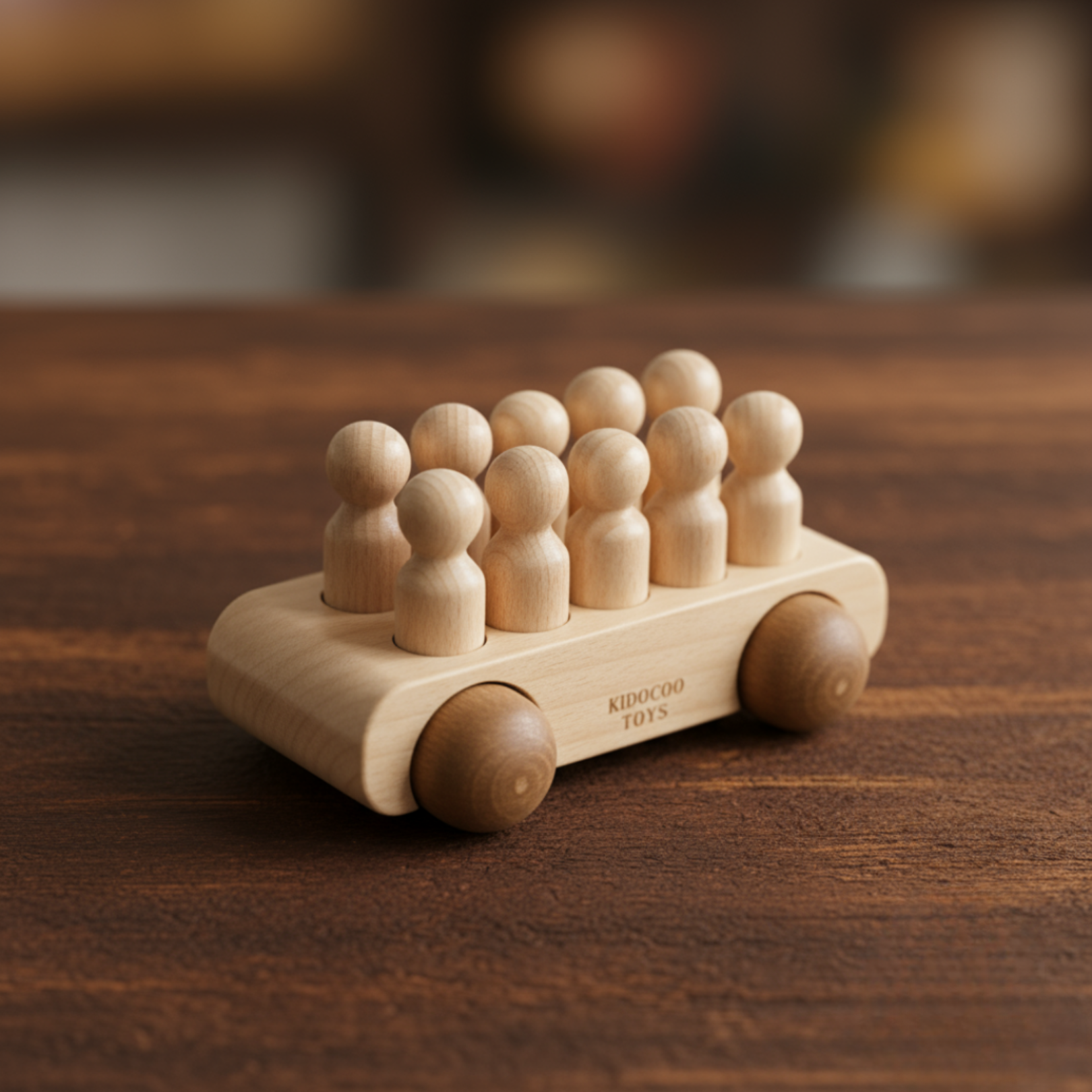 Wooden Car With Pegs