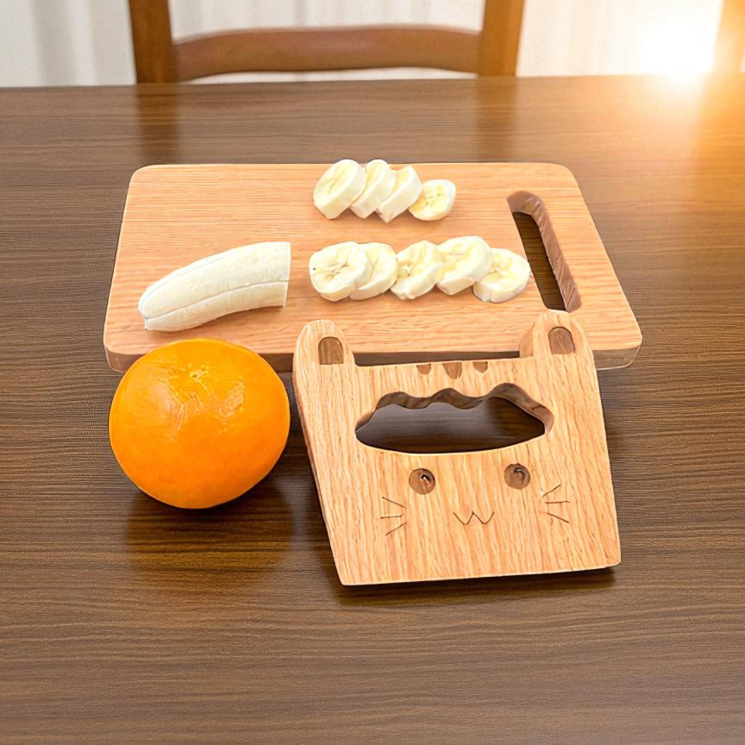 Kidocoo Wooden Chopping Board with Wooden Knife