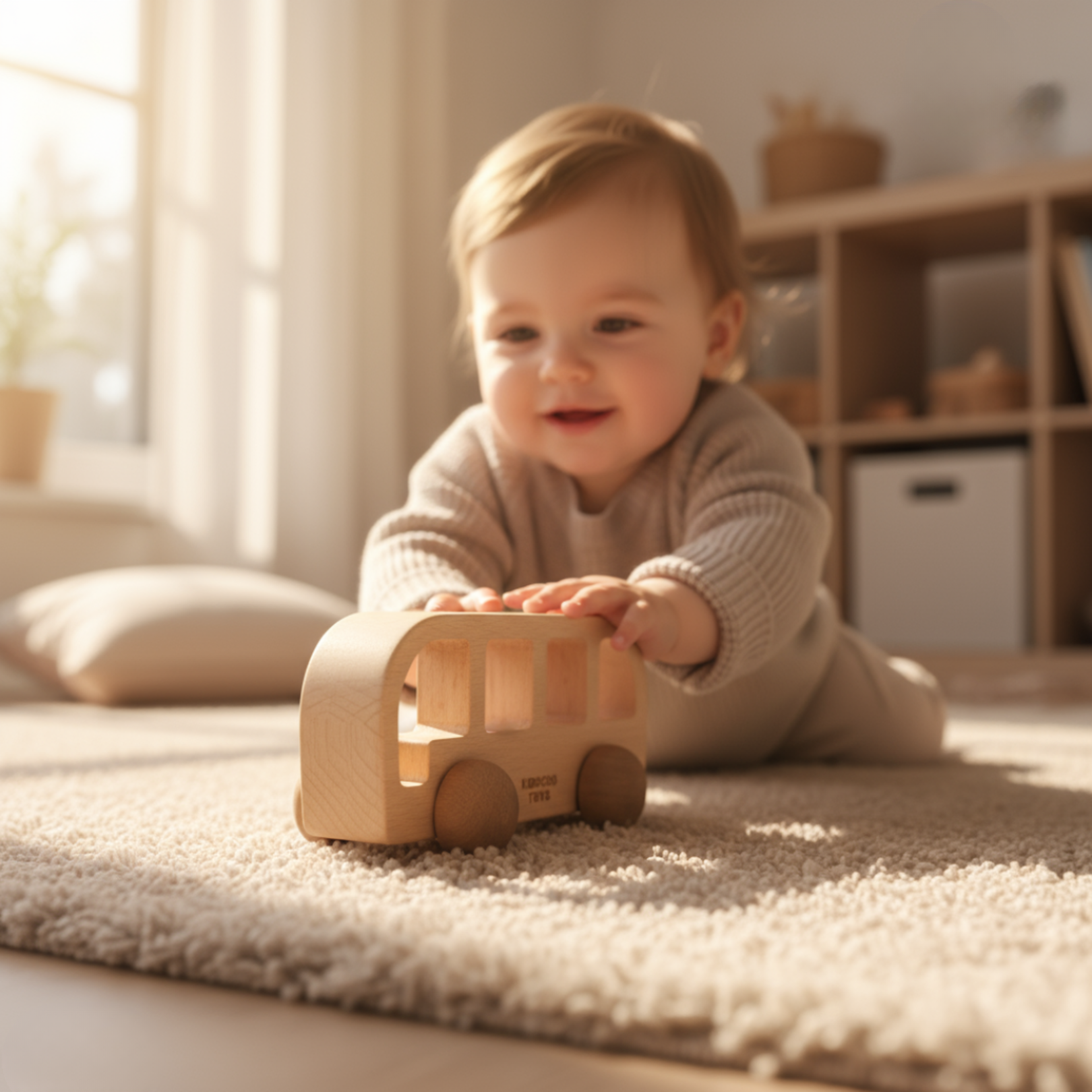 Wooden Car With Pegs