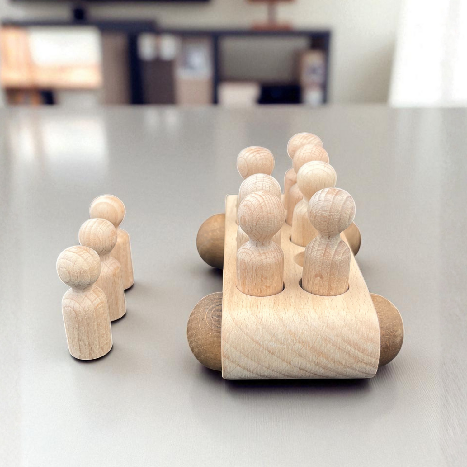 Wooden Car With Pegs